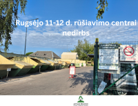 Rugsėjo 11-12 d. nedirbs rūšiavimo centrai